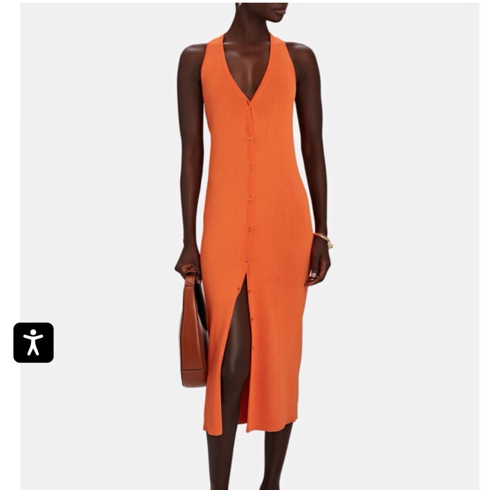 L’Agence Julian sleeveless knit midi dress
